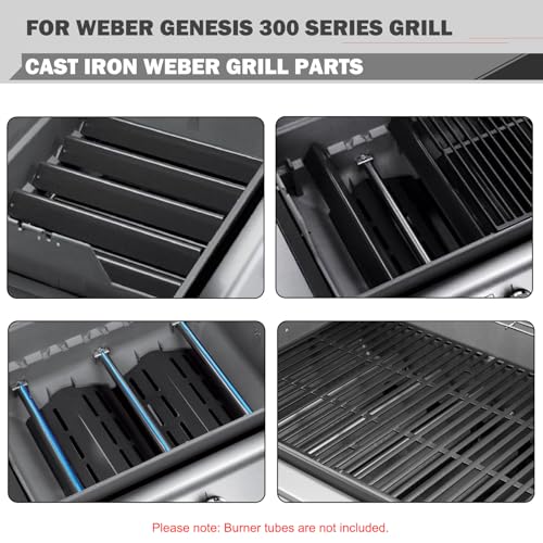 Genesis E310 Grill Replacement Parts 7621 Flavorizer Bars Parts 7524 Grill Grates 65505 Heat Deflector Weber Genesis E-330 E-310 S-330 EP-330 Grill Parts 7620 Flavor Bars Cooking Grates Replacement by Oklagarden - Image 2