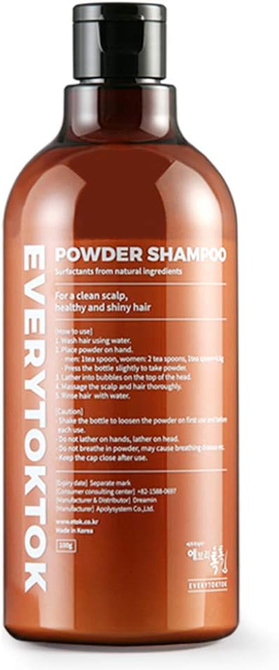 EveryTokTok Anti Hair loss Powder Shampoo - Silicone Free, Paraben Free, Fragrance Free, Anti Chemical Powder Type Korean Shampoo
