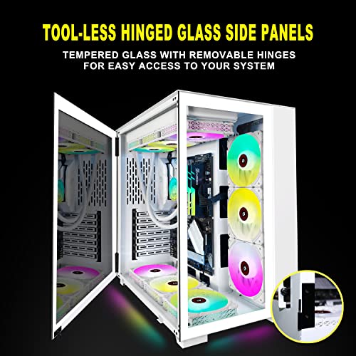 Kediers Pc Case - Atx Tower Tempered Glass Gaming Computer Case With 9 Argb Fans,C590 #TOP5