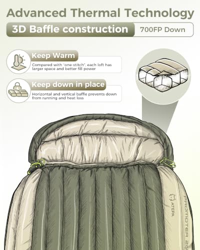 Bolsa de Dormir ATEPA Below Zero Down para Adultos miniatura 6