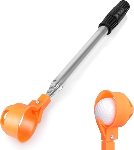 BIRDIEBLAST Recuperador profesional de pelotas de golf, 9 pies12 pies15 pies20 pies, recuperador de pelotas de golf de acero inoxidable para