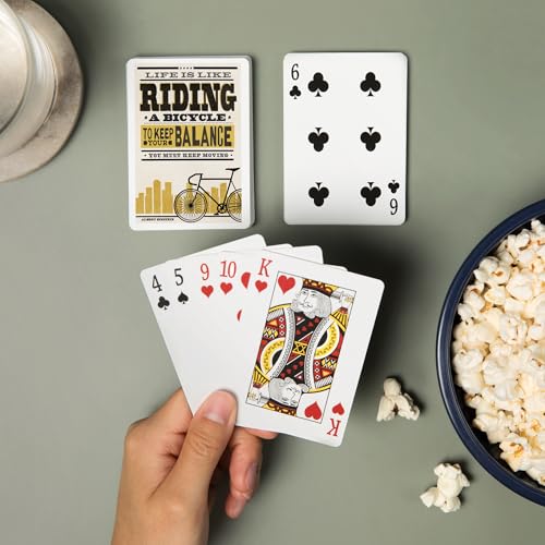 Baraja de 52 cartas tamaño póker con diseño Einstein miniatura 2