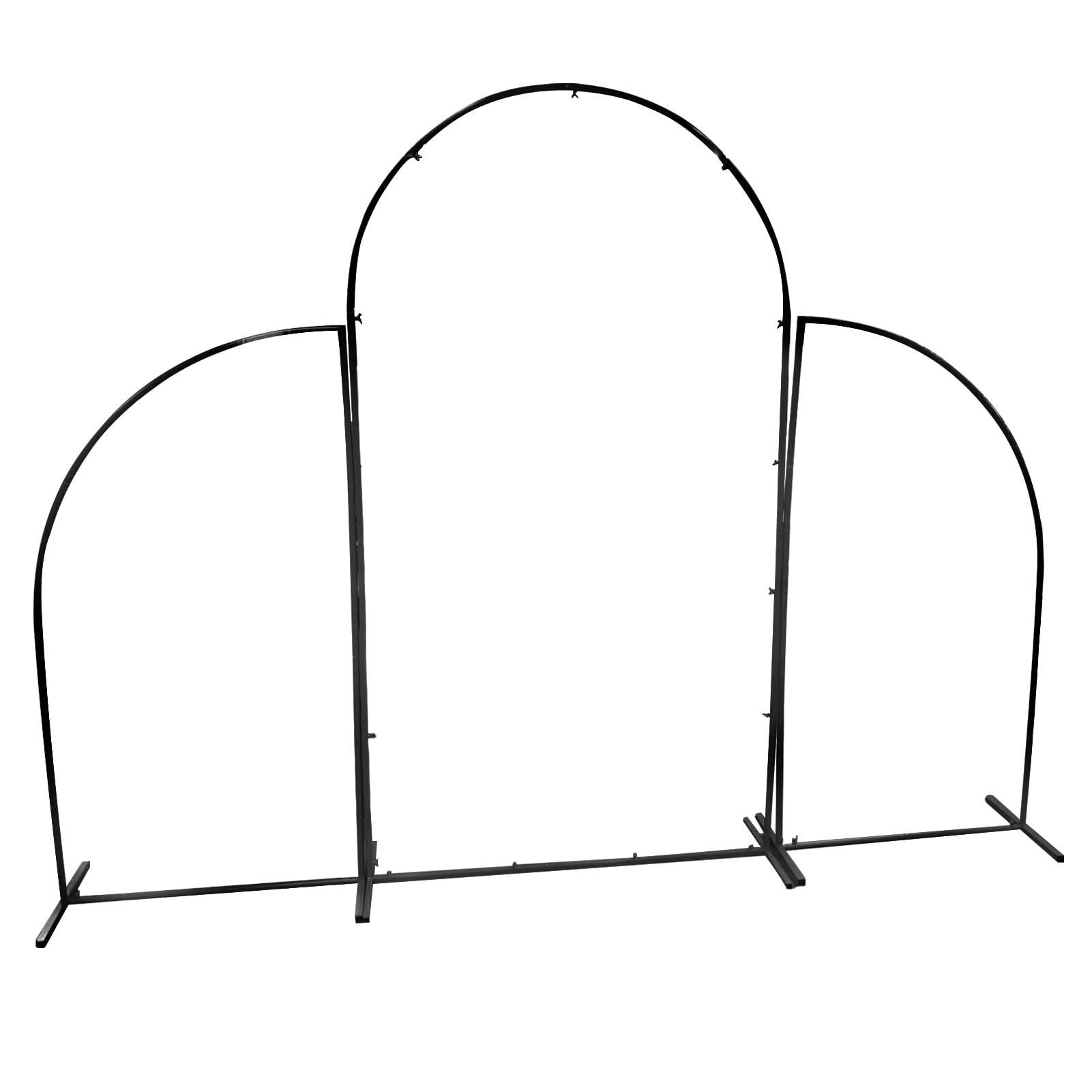 Arche métallique pour mariage et baby shower : lot de 3 structures de fond noir