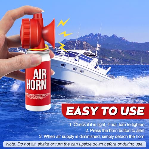 image for Saillong 1 Pack 1.4oz Boat Air Horn for Safety, Loud Marine Air Horns 