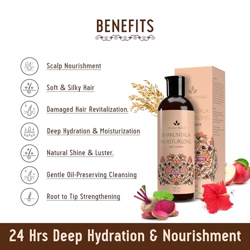 Avimee Herbal Shakuntala Moisturizing Hair Shampoo With Hyaluronic Acid | 24 Hrs Deep Hydration & Nourishment, Repairs Dry & Damaged Hair | For Men... - Image 2