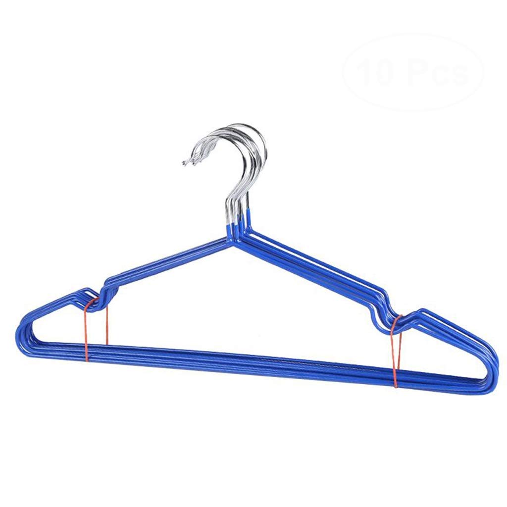 MOBYGKFY 10pcs Metal Hangers Non-Slip Space Saving Clothes Hangers Drying Rack for Shirts Sweaters Dress(A)