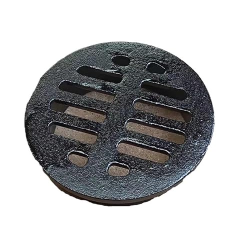 Round Cast Iron Drainage Grate Cover for Outdoor Walkways and Lawns - Durable and Weather-Resistant
