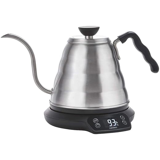 HARIO Power Kettle with Temperature Control"Buono N" EVT-80-HSV (SILVER × BLACK)【Japan Domestic Genuine Products】【Ships from Japan】