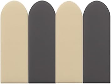 3D Anti-Collision Wall Padding for Kids, Peel and Stick Upholstered Wall Panels, Queen Headboard, Playroom Decorative Protection PanelYellow+Dark Grey,80x50cm