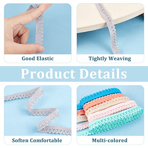 Gorgecraft EC-GF0001-29-EU16 27 Yards Spandex Lace Ribbon Frilly Elastic Headbands Underwear Elastic Edge Stretch Colored Elastic Lace Trim thumb #3