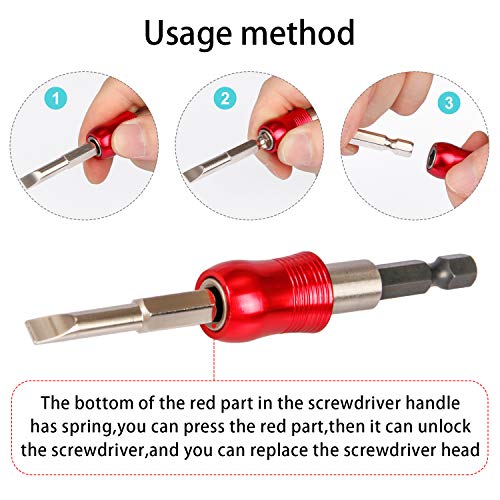Tonsiki 53Pcs Mini Ratchet Wrench Screwdriver Set, 1/4" 90 Degree Offset Close Quarters Multifunction Screwdriver Bit Set With Magnetizer, Socket Extension Bit Holder And 50Pcs Bits #TOP4