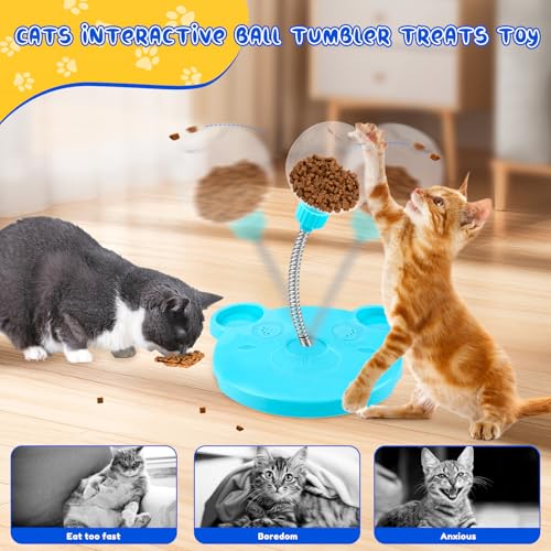 Vibbang Wackelndes Hunde Leckerli Spielzeugs, Futterball für Hunde, Intelligenzspielzeug Leckerli Ball für Hund, Hundespielzeug Intelligenz Ball, Slow Feeder Snackball Puzze Hundespielzeug