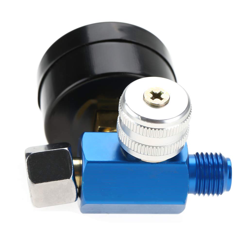 Manometro del Regolatore di Pressione dell'aria 1/4 di Pollice per Pistola a Spruzzo, Gamma Regolabile 0-10BAR (0-150PSI)