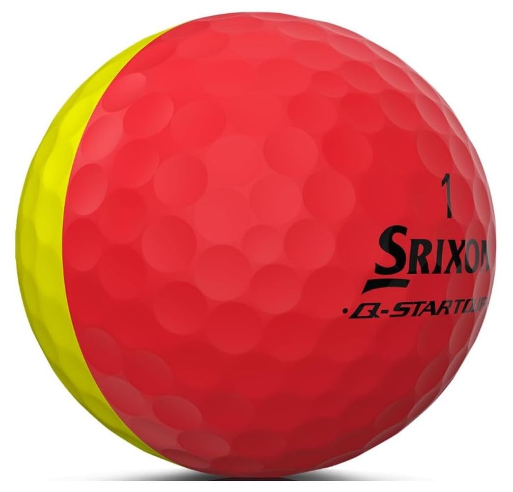 Srixon Q-Star Tour Divide Golf Balls (Brite Yellow/Red, 3pk) 1 Sleeve 2024