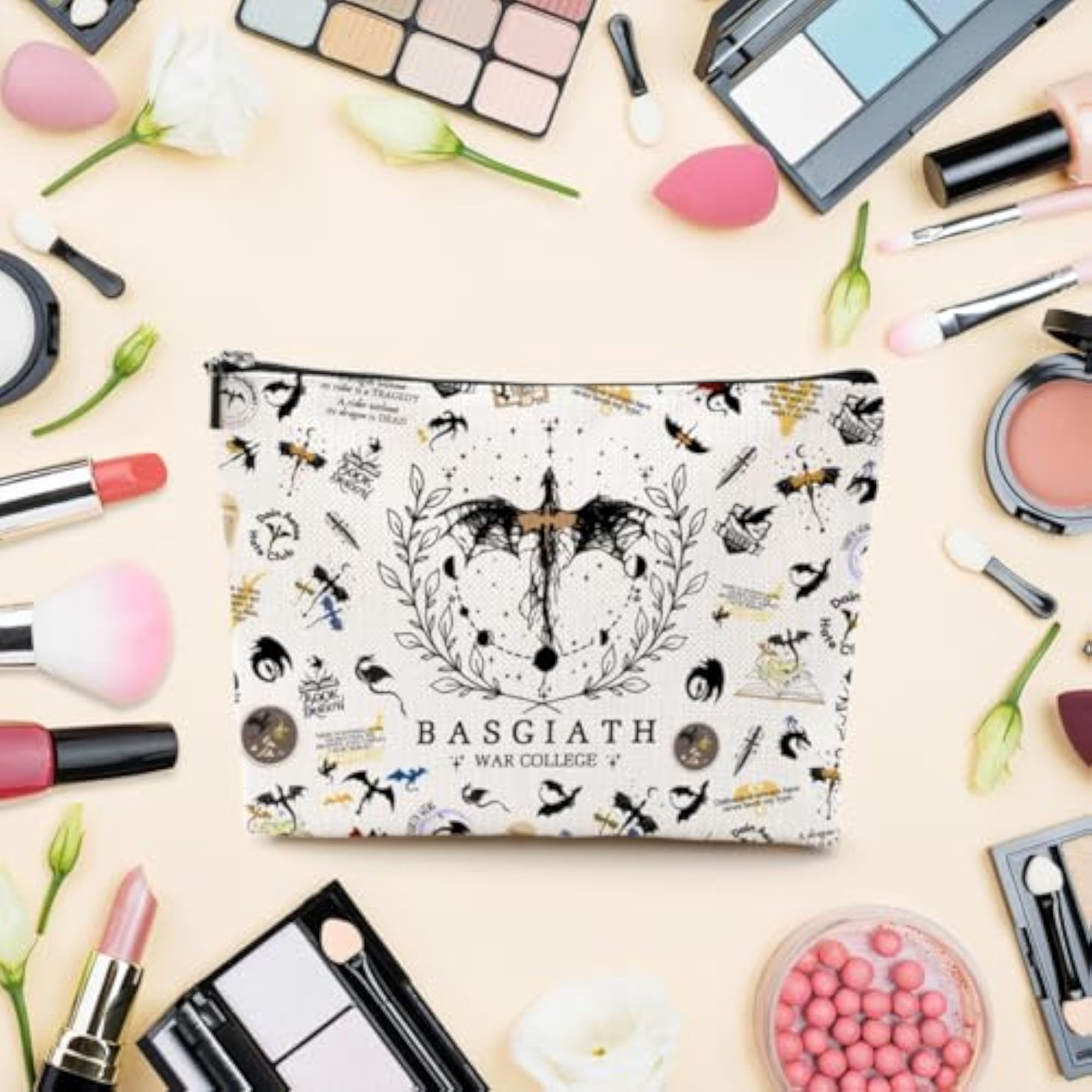 Fourth Wing Merch Makeup Bag for Book Lovers