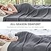 Bedsure 100% Cotton Blanket Queen Size for Bed - Cozy Soft Lightweight and Breathable, Basket Waffle Weave Blanket for Summer, Home Decor Gift for Women, Dark Grey, 90x90 inches