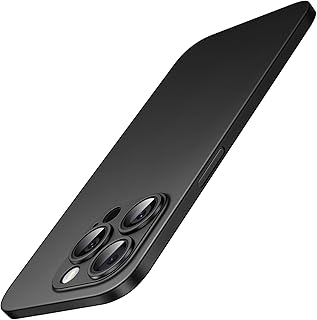 JETech Capa Ultra Slim para iPhone 15 Pro 6,1 Polegadas, Lente da Câmara, Case Rígida PP com Capinha de Acabamento Maate Leve, Suporte para Carregamento Sem Fio (Titânio Preto)