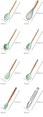 Miniatura 2 de ZTHOME Juego de utensilios de cocina, 13 piezas de utensilios de cocina de silicona antiadherentes con soporte, espátula de silicona resistente al