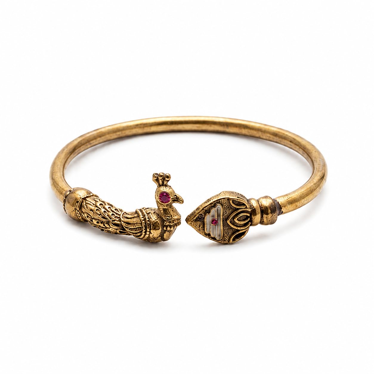 Handcrafted Panchalogam Murugan Kada for Men & Women – Adjustable Brass Impon Kaapu with Vel & Peacock Design – Traditional Five Metal Religious Bangle (Kada) for Spiritual Daily-image-25
