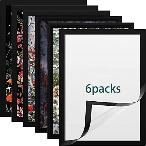 Pchmcu 6 Pack 12" X 16 Picture Frame,Diamond Painting Picture Frames For 30X40Cm, Magnetic Art Frame,Frames For Wall Window Door Black, Inside Size 10" X 14" #TOP25