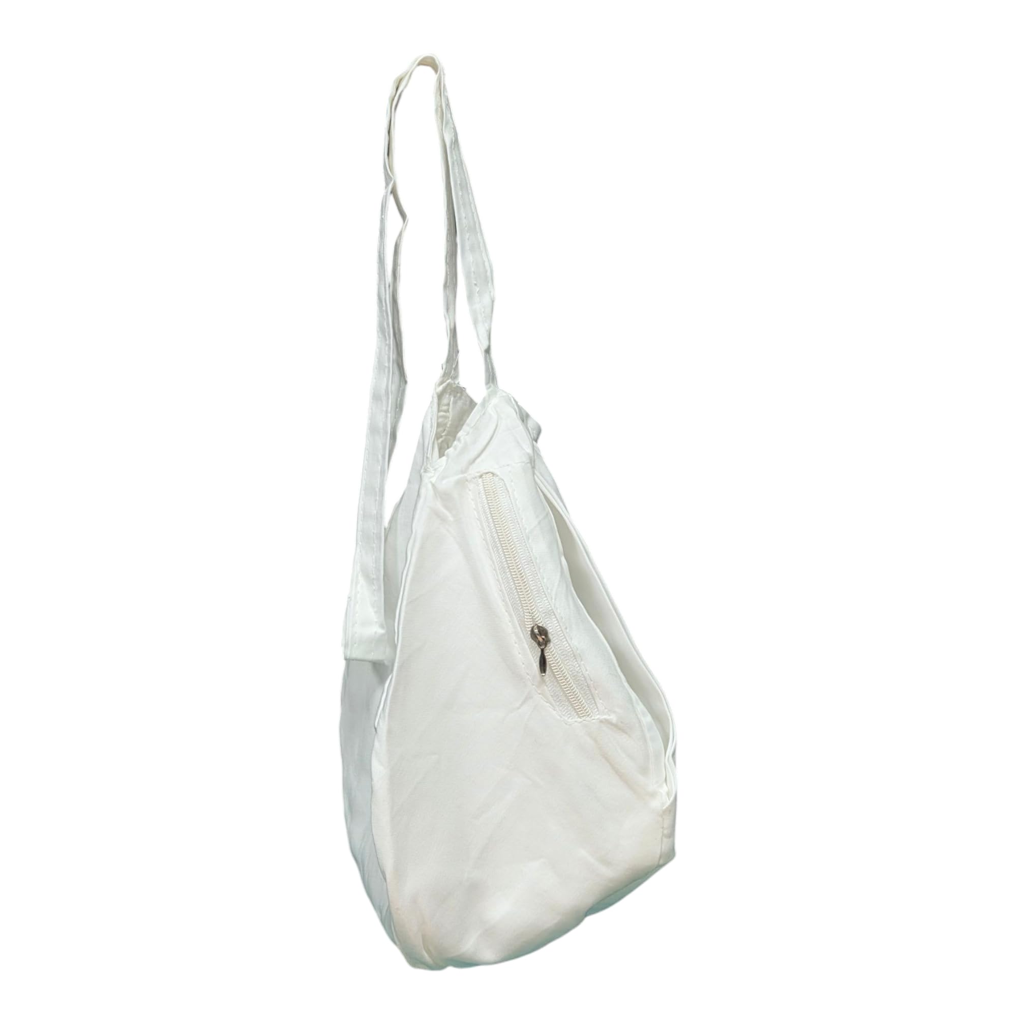 Vrindavanstore.in Cotton Jaap Jholi/Japa Bag with Zipper Pocket – Bead Bag for Mantra Meditation & Prayer | Premium Chanting Mala Pouch for Spiritual Practice