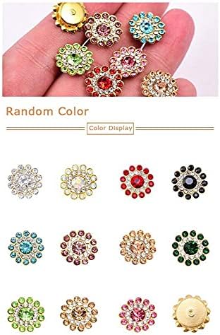 Primst 200pcs 14MM Flower Shape Claw Cup Sew on Rhinestone,Crystal Glass Buttons for Accessory,Furniture,Earring,Garment Apparel and DIY Accessories Decoration