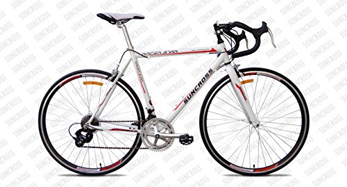 Image of Suncross Racer Star Bicycle, 55Cm (White Red Black)
