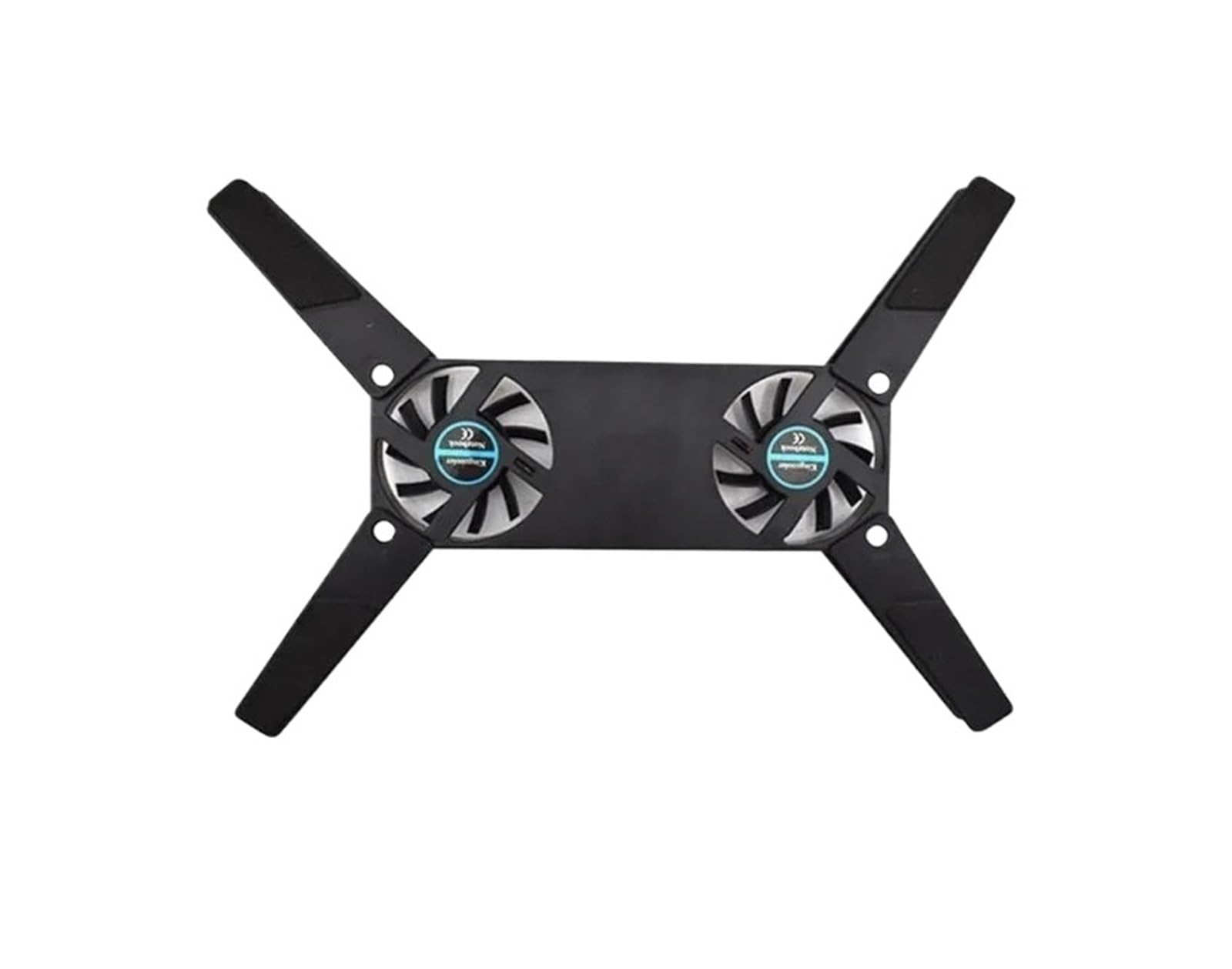 plateau de refroidissement aptop Ordinateur portable refroidisseur d'ordinateur portable support de plaque de refroidissement alimenté par USB 2 ventilateurs pour Ventilé pour Ordinateur Portable