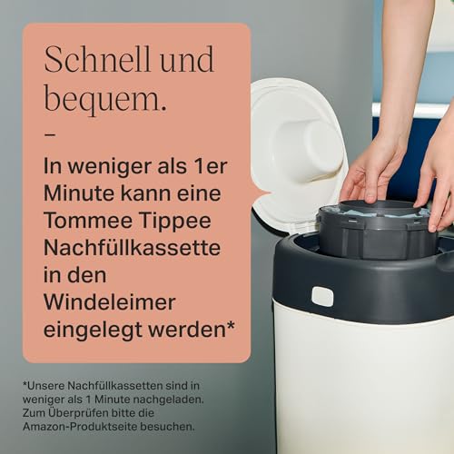 Tommee Tippee Twist & Click Advanced Windeleimer Original-Nachfüllkassetten, Exklusivpackung mit 4, je 10,5 Meter, einfaches, preiswertes Nachfüllen, 4 X 10,5 m 6
