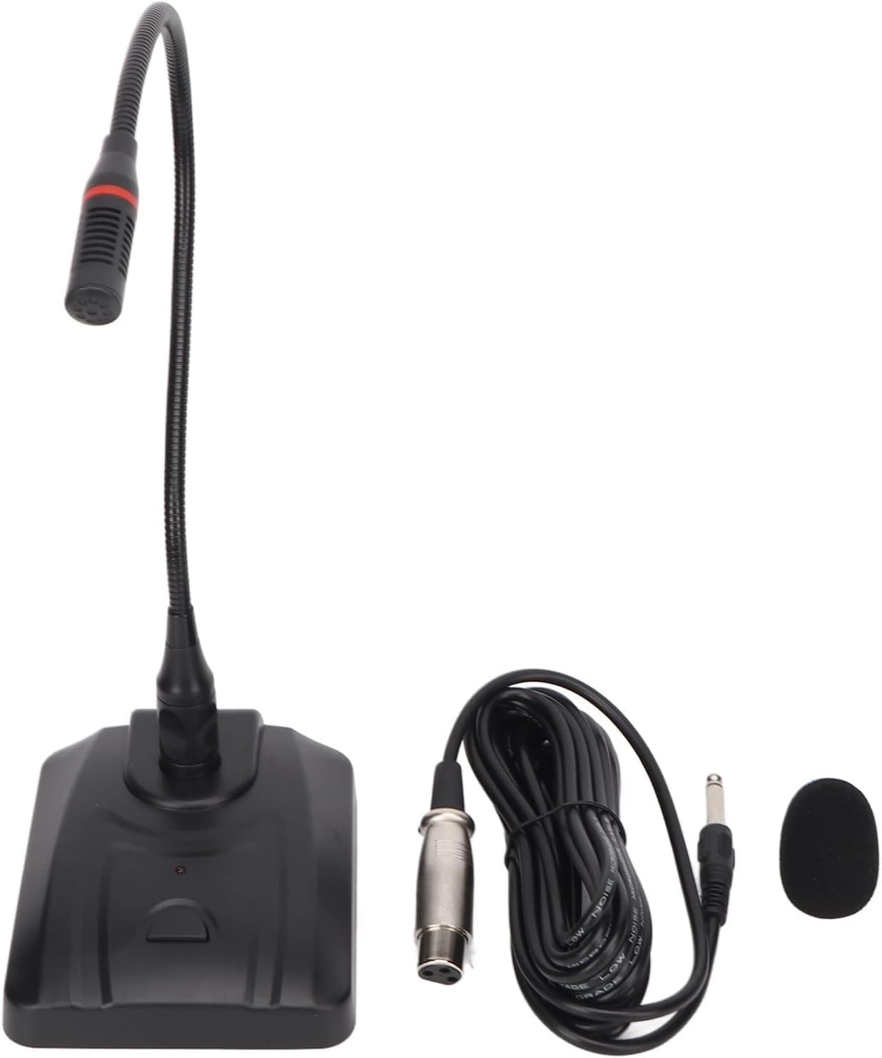 Cyrank Gooseneck Microphone, Desktop Microphone USB Microphone for Computer Conference Microphone Streaming Microphone Gaming Microphone Desktop Podcast Microphone 6.35mm Wired Microphone 6.35mm