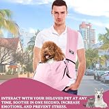 Hundetragetasche Kleine, Haustier Hundetasche mit Sicherheitsschnalle für Hunde und Andere Haustiere bis 7.5 kg, Wasserdicht Tragetasche Hund für Spaziergang Aktivitäten im Freien und Ausflüge, Rosa