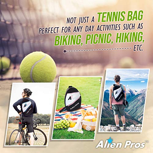 image for Alien Pros Lightweight Tennis Sling Backpack for Your Racket and Other