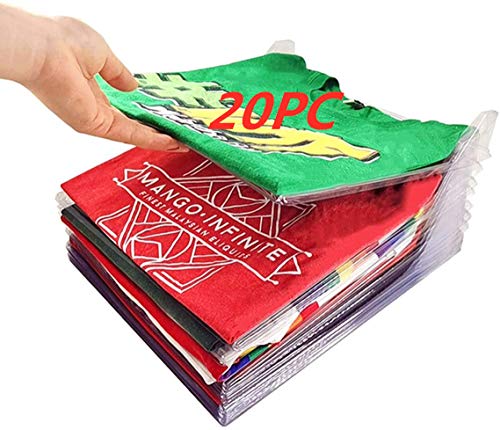 Nifogo Organizador De Vestuario, Bolsa De Almacenamiento De Guardarropa, Camiseta Carpeta Sistema Antiarrugas De La Camiseta, Tamaño Normal