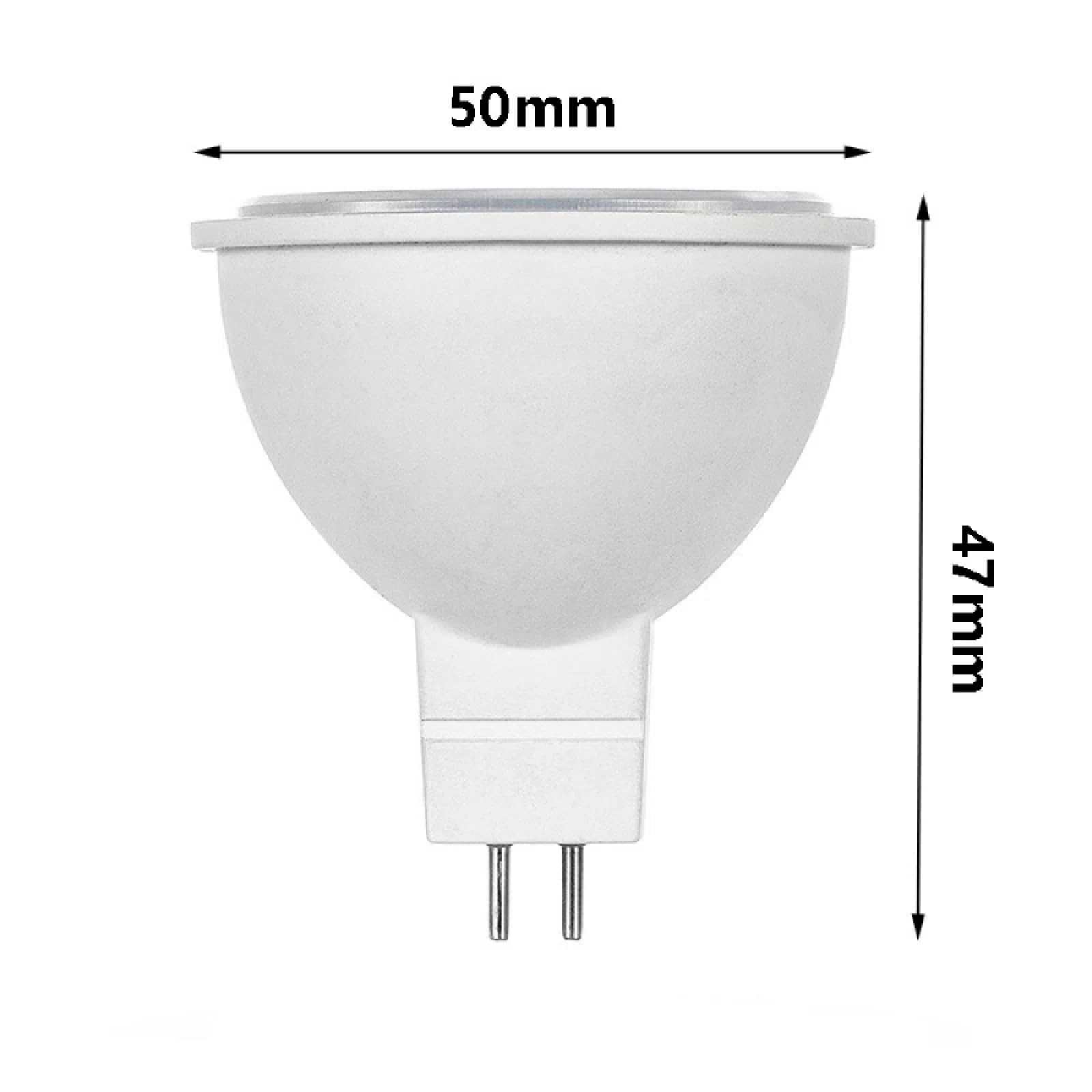 GU5.3 MR16 LED Żarówka LED 12 V Reflektor Żarówki Halogenowe 12 V 50W Zamiennik do Przedpokoju Projektora Sufitowego 5W-6 PC Ciepła biel