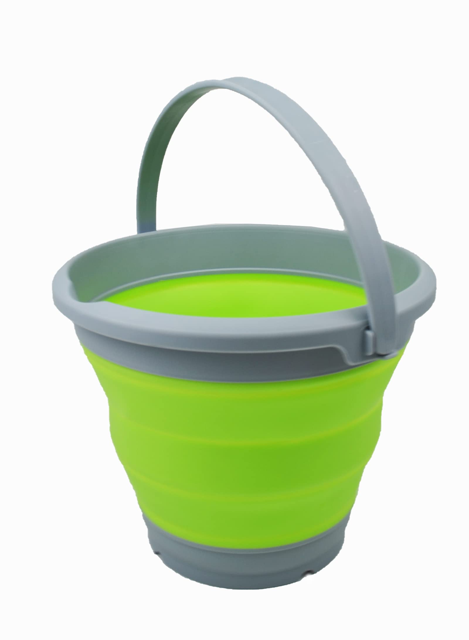 Sammart Grey/Grass Green Collapsible Bucket (, 5.5L - Round)