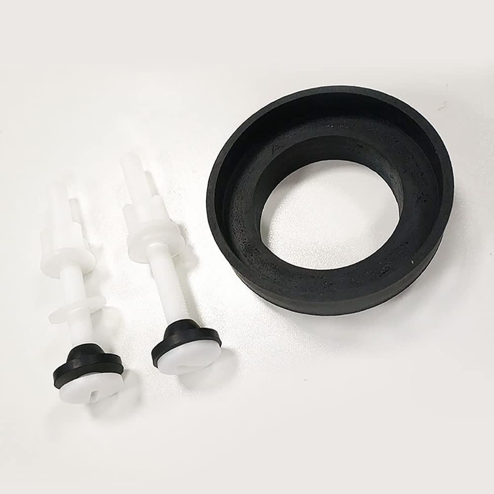 Paquete de 4 tornillos para tanque de inodoro, plástico, cabeza hexagonal, 3/8" x 4", calidad residencial, ideal para reparaciones de tanques de inodoro