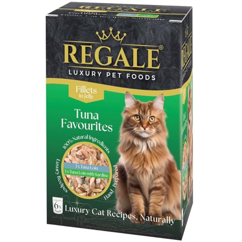 Regale Premium Tuna Fillets in Jelly Cat Food - Natural Ingredients for Optimal Cat Health - Bulk Pack of 12 (2 x 6 Packs) - Ideal for Fussy Eaters - Image 3