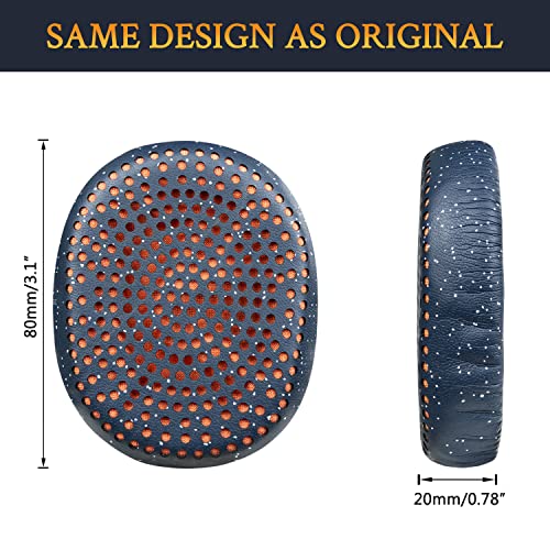 Image of SOULWIT Earpads Replacement for Skullcandy Riff, Riff2 Wired /Wireless On-Ear Headphones, Ear Pads Cushions with Softer Leather, Noise Isolation Foam (Blue)