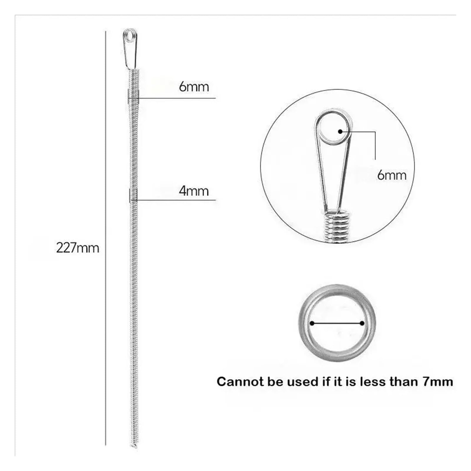 Bendable Spring Drawstring Threader for Pants Hoodies Elastic Lace Cord