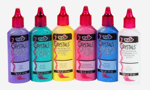 Tulip 15552 Tulip Fabric Paint Crystal (6 Pack), Multicolor
