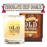 Old Factory Scented Candles - Chocolate Chip Cookie - Decorative Aromatherapy - Handmade in The USA with Only The Best Fragrance Oils - 11-Ounce Soy Candles