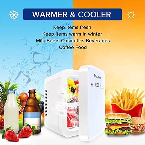 Msake Portable Personal Mini Fridge, 8 Liter Compact Cooler And Warmer Refrigerator For Skincare Medications And Breast Milk Storage, 12V Dc/ 110V Ac For Home Office And Travel #TOP1