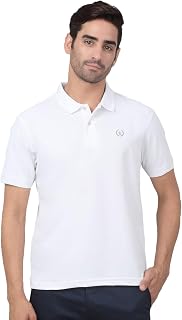 Cantabil T-Shirt for Men l Breathable & Soft with Color Fastness Regular Fit Collared Neck Polyester Fabric Solid Pattern Price In India
