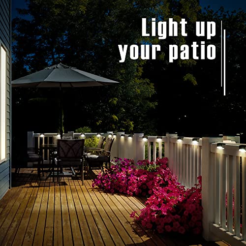 GIGALUMI Led Solar Deck Lights, 16 Pack Waterproof for Outdoor Stairs, Step, Fence, Railing, Yard and Patio (Warm White) thumbnail 7