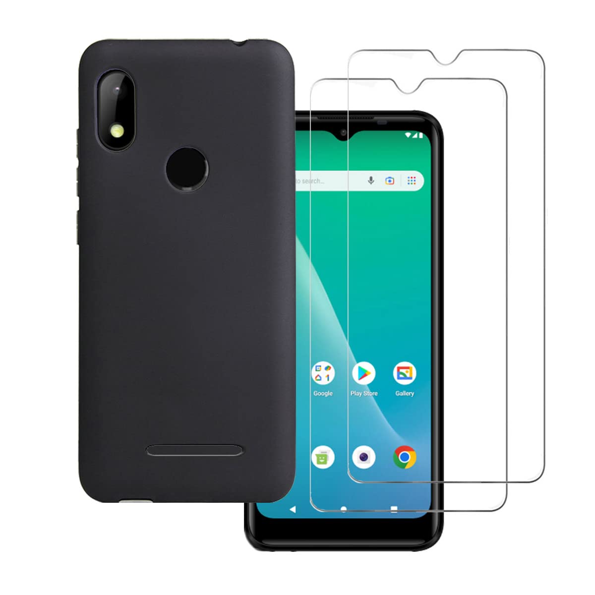 [2-Pack] for Hot Pepper Chilaca Tempered Glass Protector,HotPepper Chilaca Case, Flexible Soft TPU Scratch Resistant Non-Slip Back Rubber Slim Phone Case for HotPepper Chilaca 6.5" HPPL60A