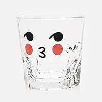Vista 4 de LENITH ] Juego de vasos de chupito coreanos Soju, 1.7 onzas, vidrio transparente con carácter, vidrio en forma de corazón para whisky, tequila