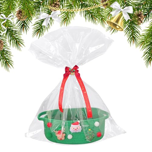 dzqad Cesta de Navidad - Cesta decorativa de regalo para familias estudiantes | Organización Regalos Gourmands para de cumpleaños en casa