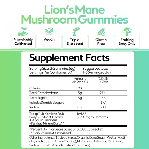 Troop Lion's Mane Mushroom Gummies