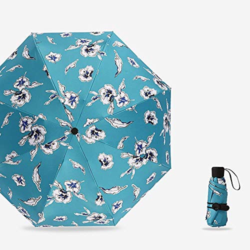 Preisvergleich Produktbild LDSBGJ 50% Sonnenschirm Vinyl Anti-UV Wetter Regen Tasche Taschenschirm