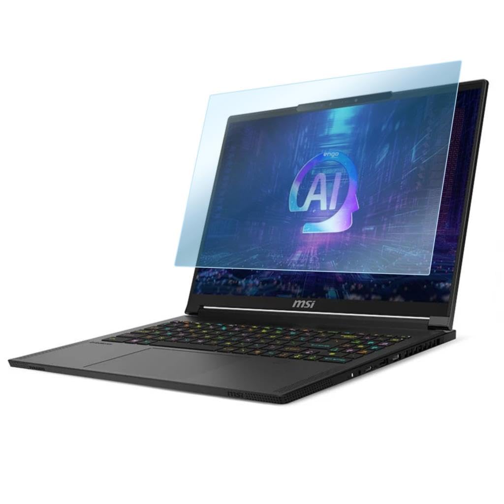 Engo Msi Prestige A16 Ai+ 16 İnç İle Uyumlu Ekran Koruyucu Notebook, 9h Temperli Kırılmaz Esnek Nano Cam, Çizilmeye Ve Darbeye Dayanıklı Laptop Koruma, Hd Şeffaf 16:9